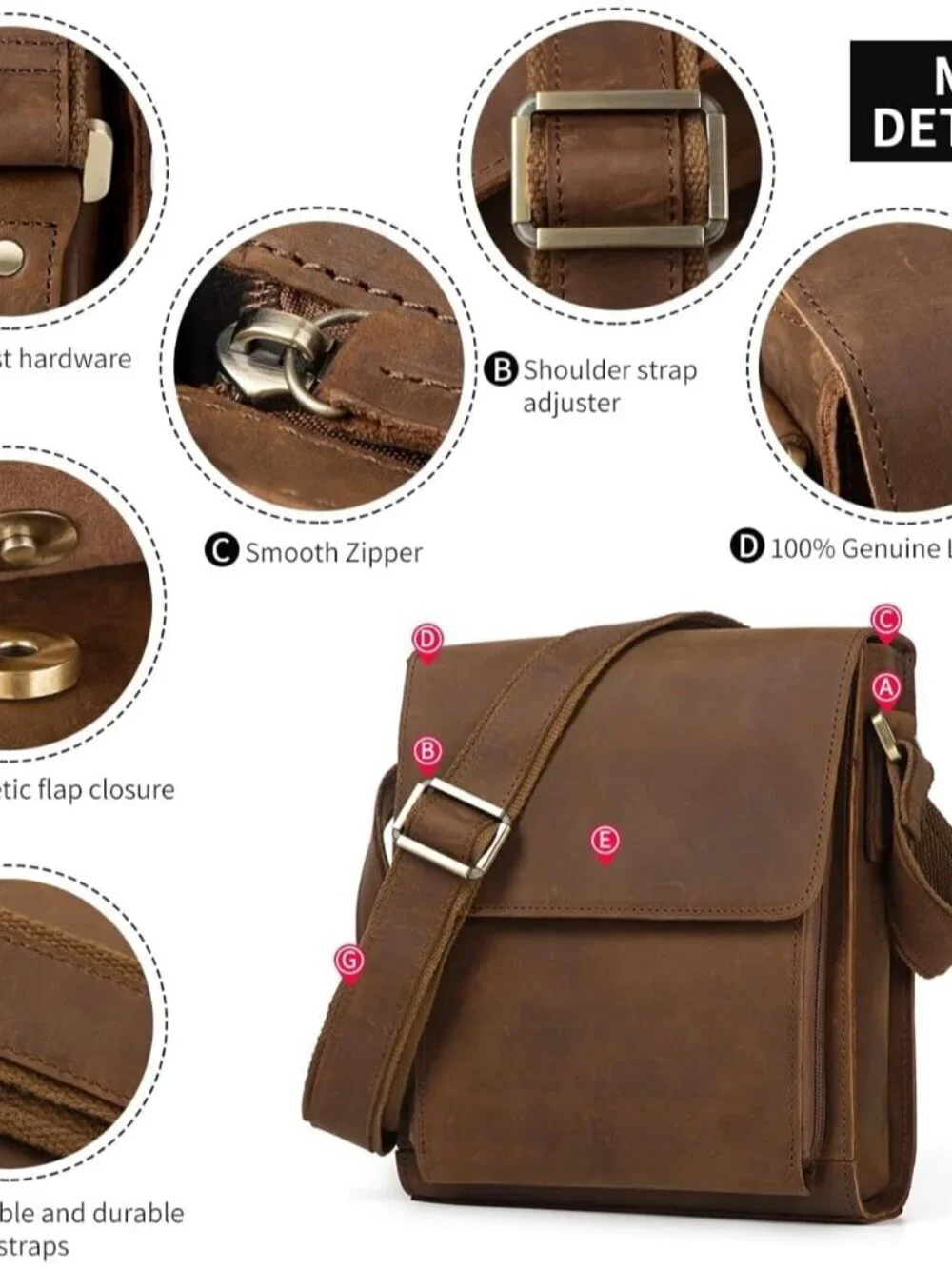 N/A leather crossbody